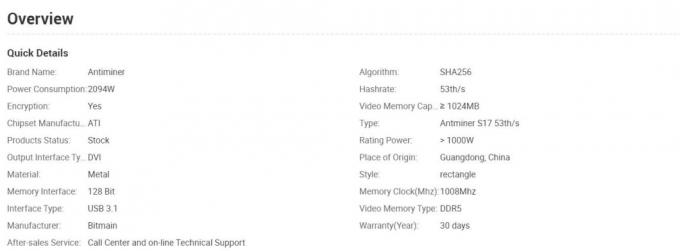 FAVORABLE 53th/S 56t 59t minero Bitcoin Miner de la rafadora de Antminer S17 FAVORABLE Btc S17