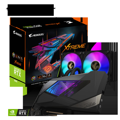 384 Ti mordido Xtreme Waterforce 12g de Aorus Geforce Rtx 3080 del gigabyte 19000 megaciclos
