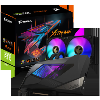 384 Ti mordido Xtreme Waterforce 12g de Aorus Geforce Rtx 3080 del gigabyte 19000 megaciclos