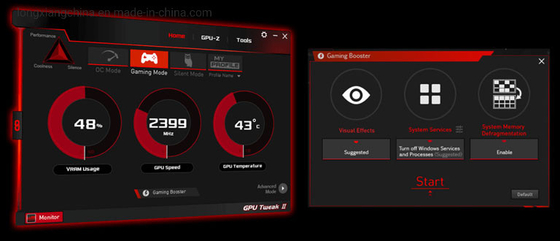 Juego Ftw3 ultra 10gb del disipador de calor DDR3 Evga Geforce Rtx 3080 de la fan Gddr6x